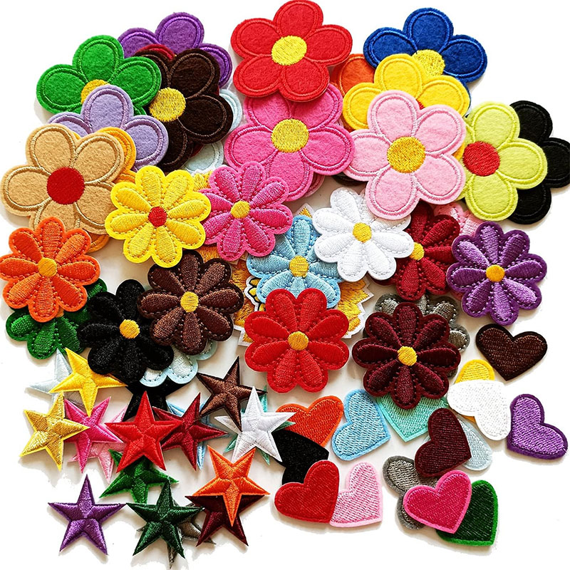 2-10Pcs Flower Iron on Patches - огляд і ціна Embroidery Daisy Flower