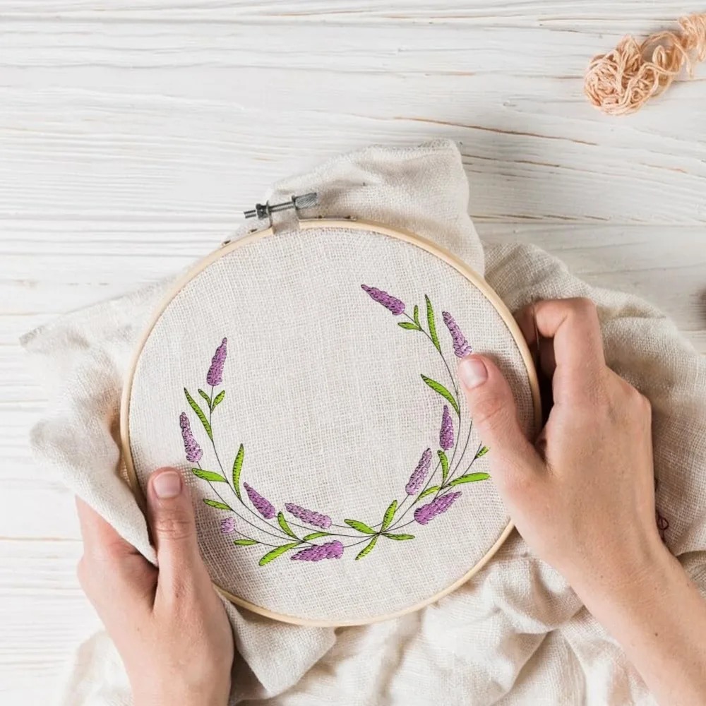 4 Sheets Lavender Flower Butte - огляд і ціна Embroidery Cloth