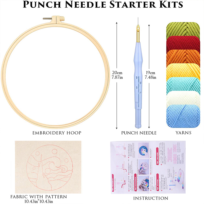 DIY Punch Needle Embroidery Ki - огляд і ціна Embroidery Daisy Flower
