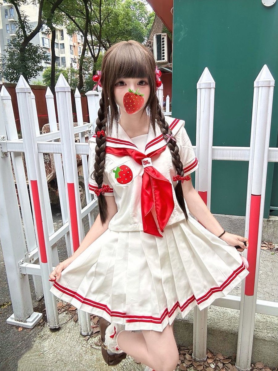 Cute Strawberry Embroidery Jap - огляд і ціна Embroidery Uniform