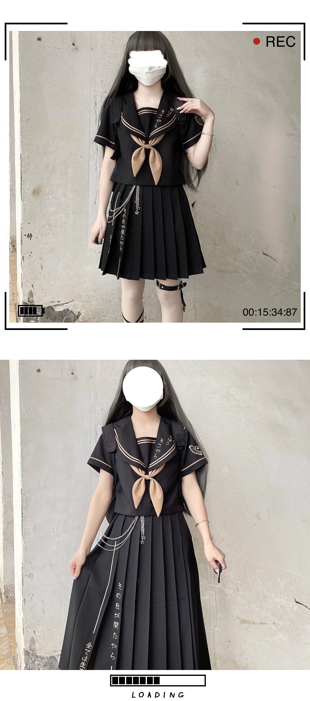 Girl JK Sailor Suit Two Piece  - огляд і ціна Embroidery Uniform