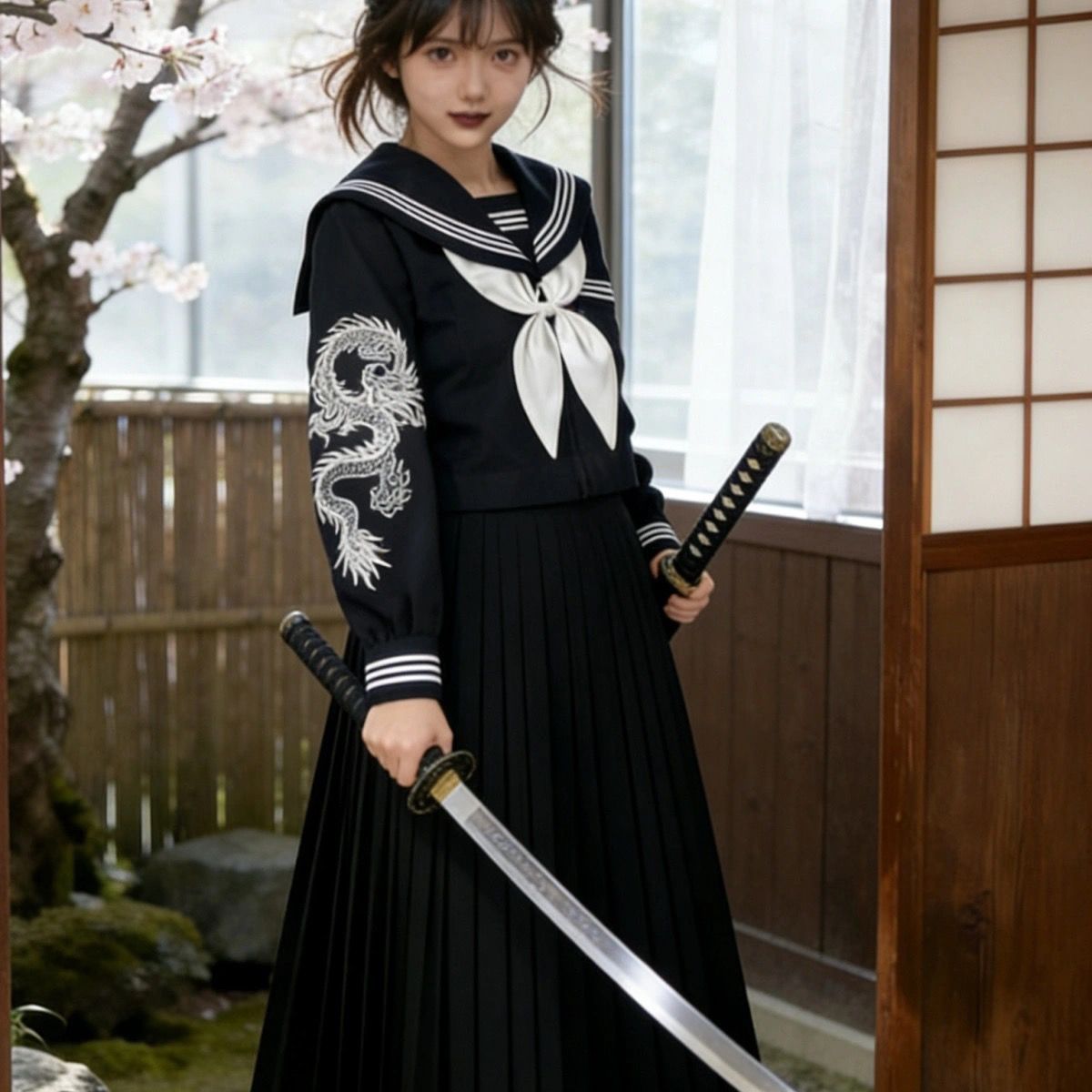 Japanese Dark Goth Punk Sailor - огляд і ціна Embroidery Uniform