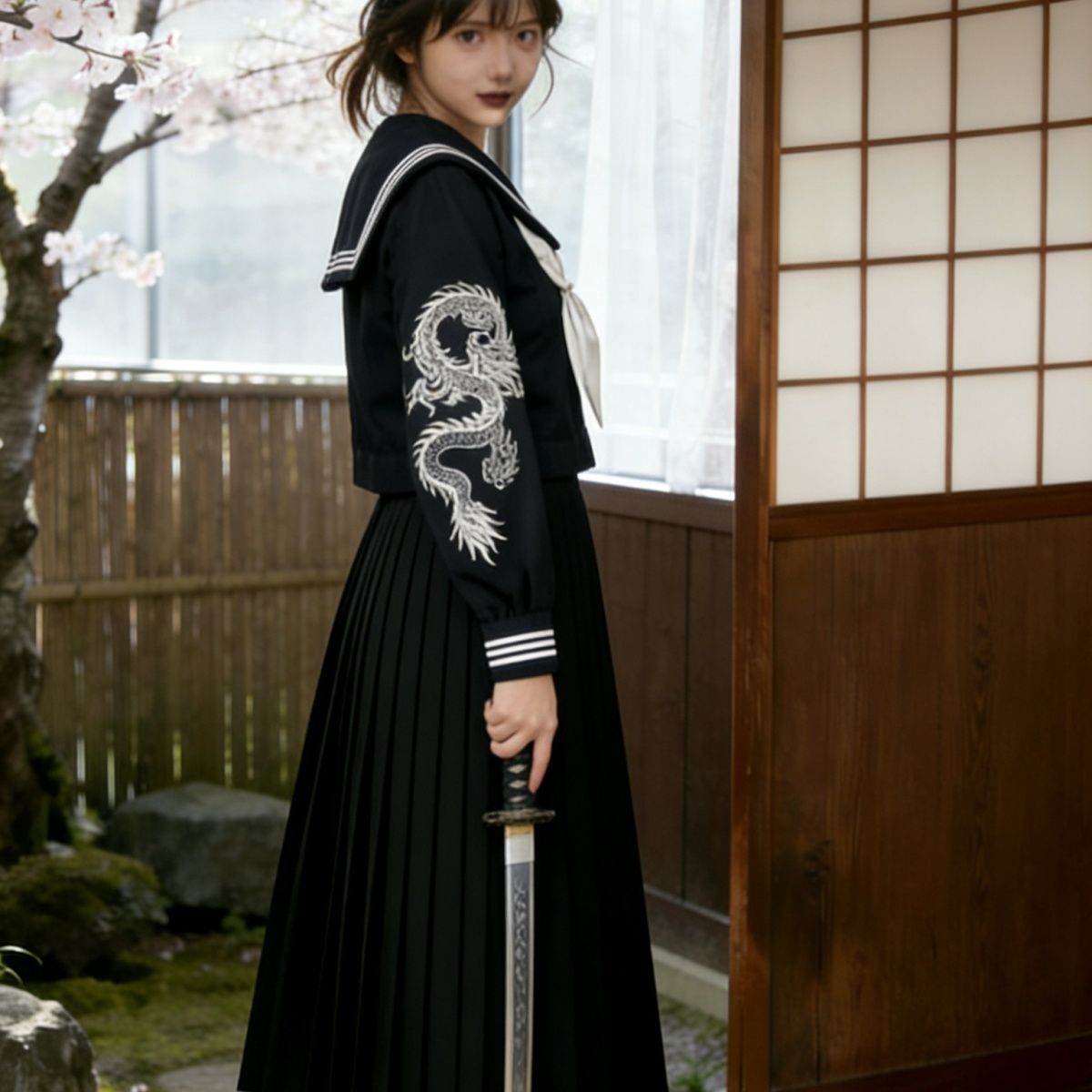 Japanese Dark Goth Punk Sailor - огляд і ціна Embroidery Uniform