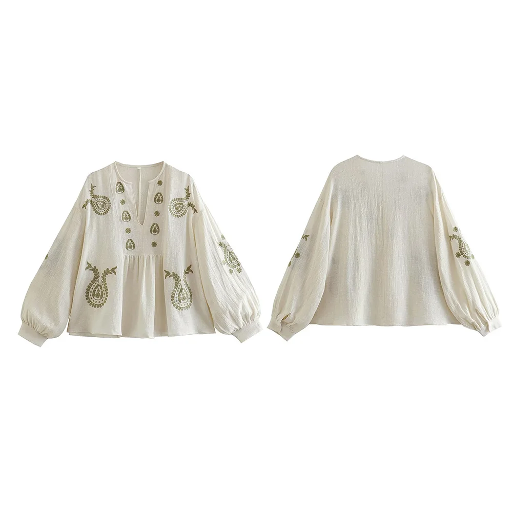 Womens New Loose Cotton Embroi - огляд і ціна Embroidery Uniform