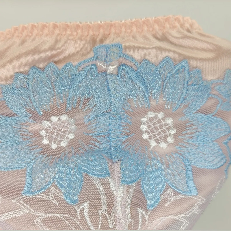 Man's Lace Embroidery Pink Bri - огляд і ціна Embroidery Underwear