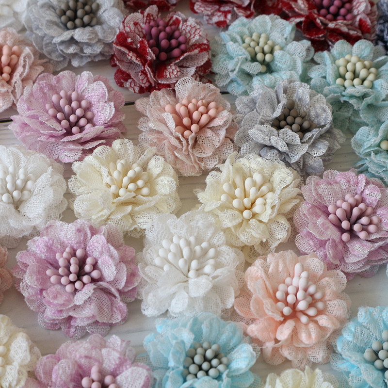 10Pcs 3CM Handmade Small Lace  - огляд і ціна Embroidery Daisy Flower
