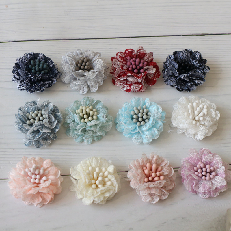 10Pcs 3CM Handmade Small Lace  - огляд і ціна Embroidery Daisy Flower