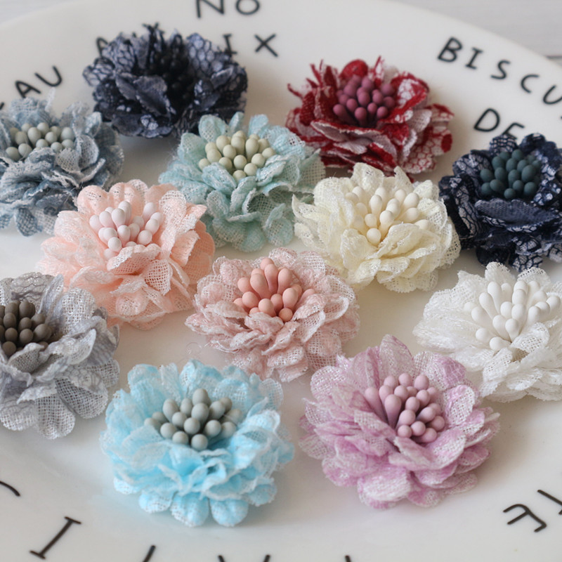 10Pcs 3CM Handmade Small Lace  - огляд і ціна Embroidery Daisy Flower