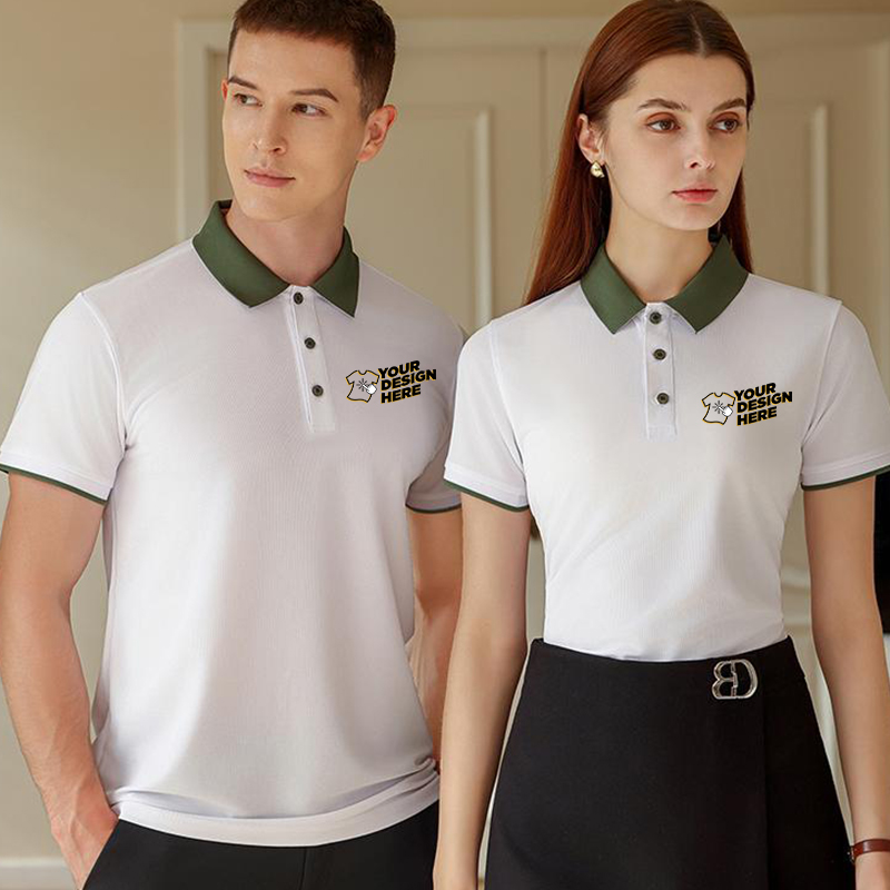 Color Block Polo Shirt - Free  - огляд і ціна Embroidery Uniform