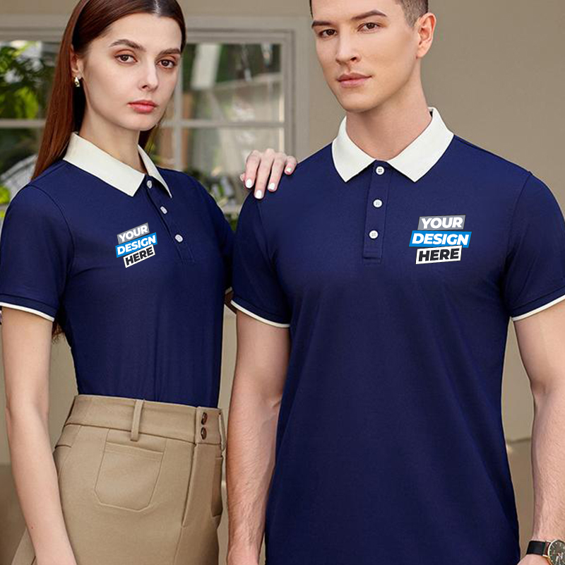 Color Block Polo Shirt - Free  - огляд і ціна Embroidery Uniform