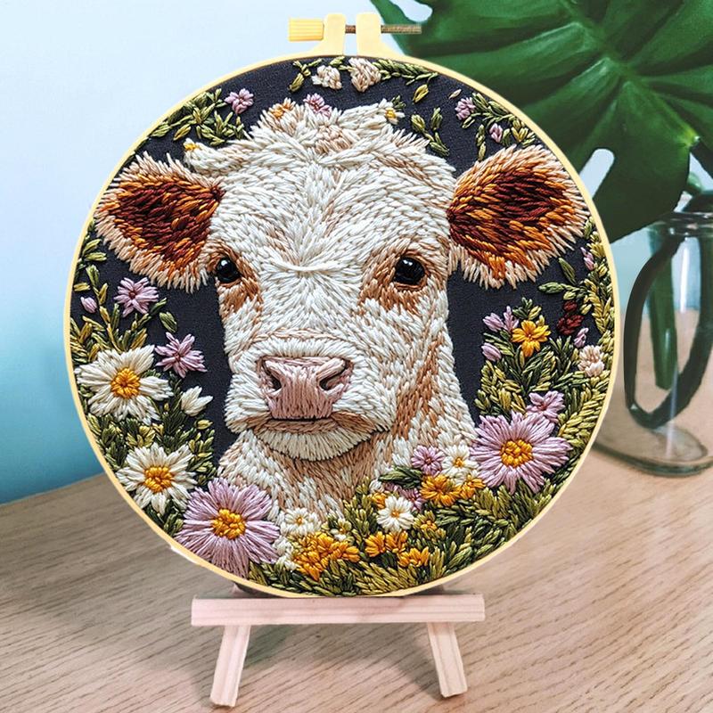Embroidery Kits For Adults Cow - огляд і ціна Embroidery Daisy Flower