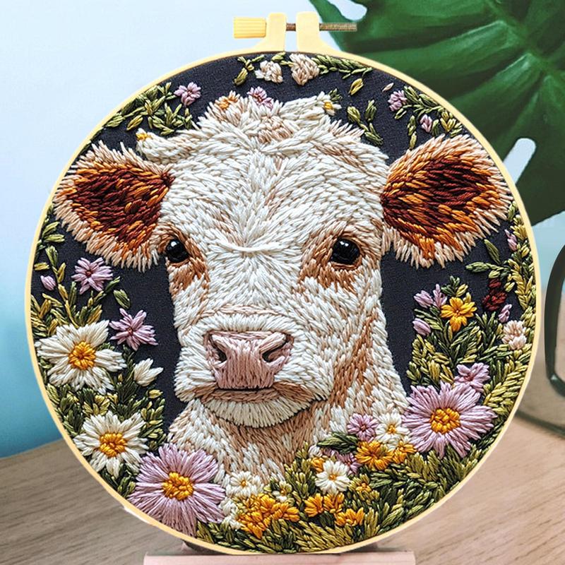 Embroidery Kits For Adults Cow - огляд і ціна Embroidery Daisy Flower