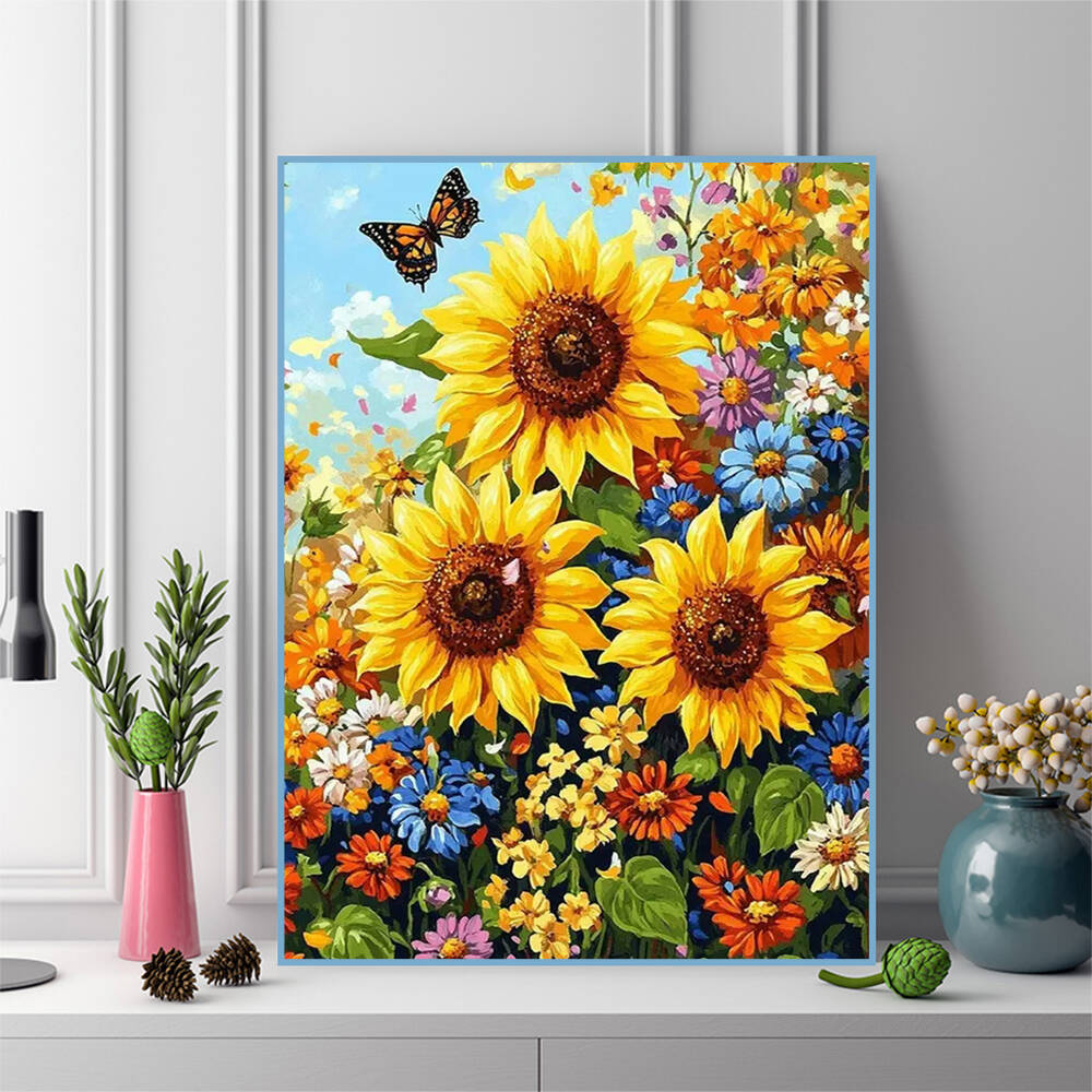 Evershine Full Square Round Di - огляд і ціна Embroidery Daisy Flower