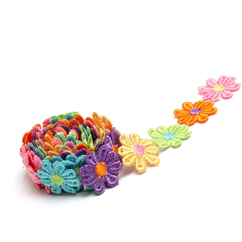 15yards Colorful Daisy Flower  - огляд і ціна Embroidery Daisy Flower