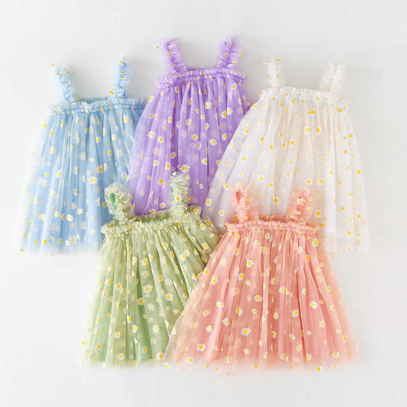 Toddler Tulle Dress For Baby G - огляд і ціна Embroidery Daisy Flower