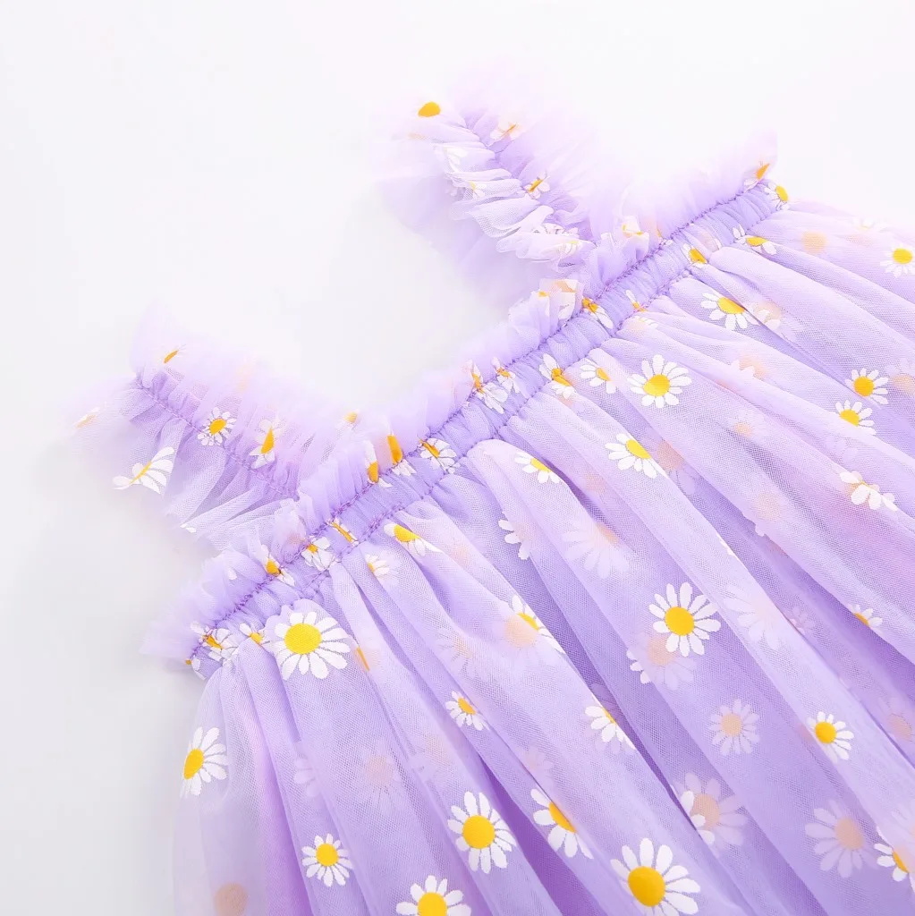Toddler Tulle Dress For Baby G - огляд і ціна Embroidery Daisy Flower