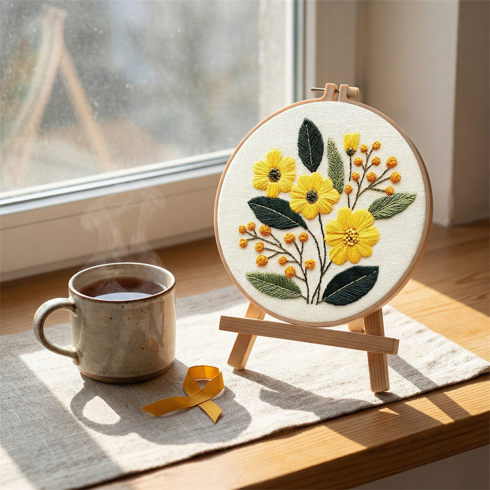 MomoArt DIY Embroidery Kit Flo - огляд і ціна Embroidery Daisy Flower